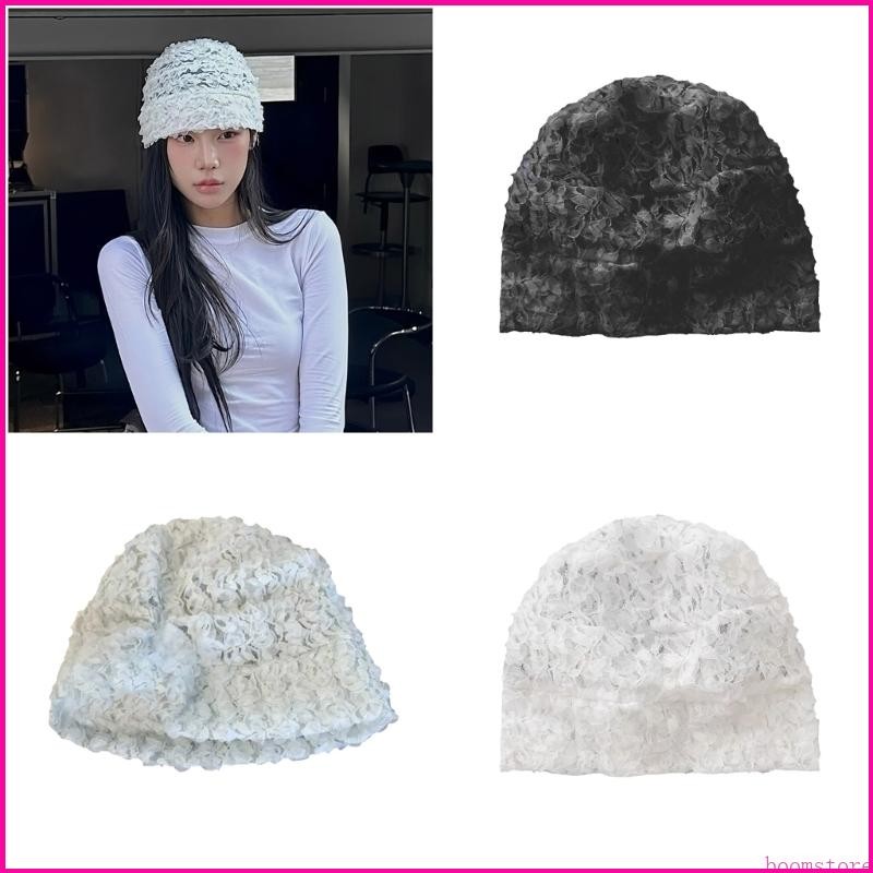 Boom Folk Headpiece ดอกไม้หรูหราสําหรับชุดลําลองปาร์ตี้หมวกเสื้อสวมหัว
