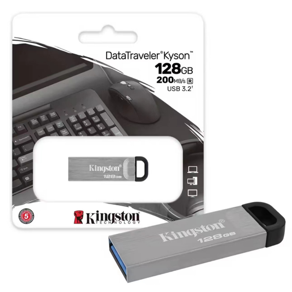 Kingston 128GB DataTraveler Kyson USB-A แฟลชไดรฟ์