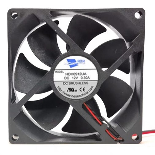 HXH HDH0912UA 12V 0.30A 2 สาย 9025 9 ซม. พัดลมหม้อน้ําเงียบ