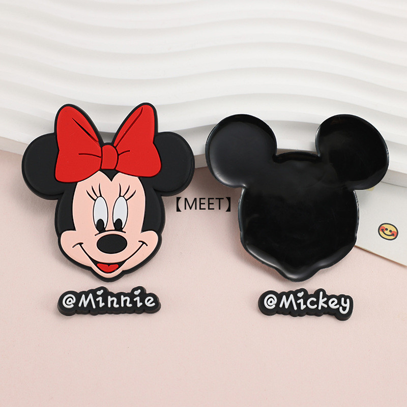 【MEET】9ชิ้น/แพ็คมิกกี้เมาส์กาวอ่อนทําเองอุปกรณ์เครื่องประดับเคสโทรศัพท์ฉนวนกันความร้อนถ้วยน้ําตกแต่งแพทช์พีวีซีกาวอ่อนชุดอุปกรณ์เสริม