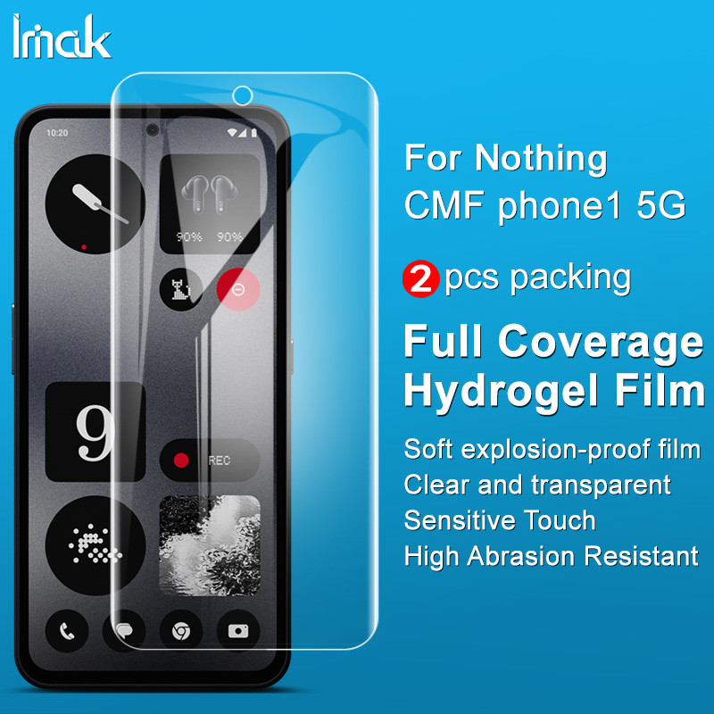 Imak สําหรับ Nothing CMF Phone 1 5G Full Cover ปกป้องหน้าจอ Ultra thin Soft Clear ด้านหลังฟิล์ม Hydr