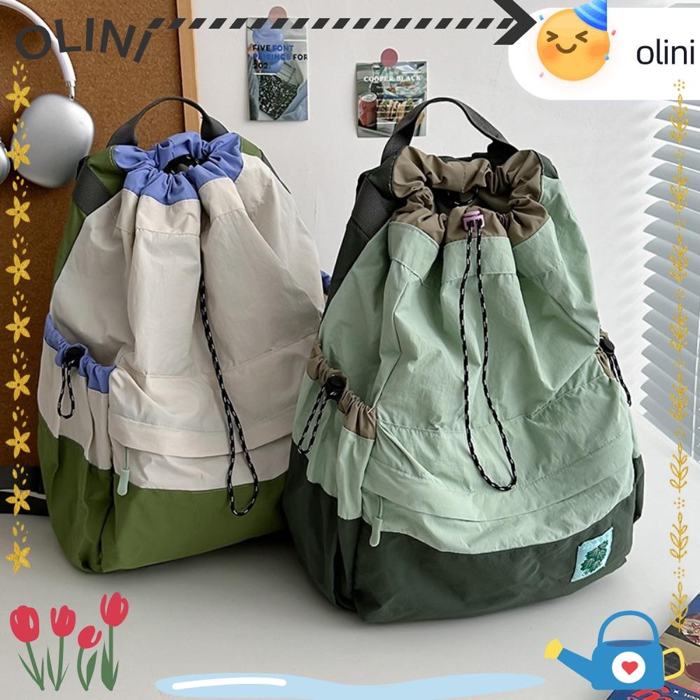 [OLINA] Mountaineering Hiking กระเป๋าเป้สะพายหลังพับได้, ไนลอนน้ําหนักเบาไหล่คู่กีฬา Knapsack, กระเป๋าเดินทางรวมอุปกรณ์เสริม