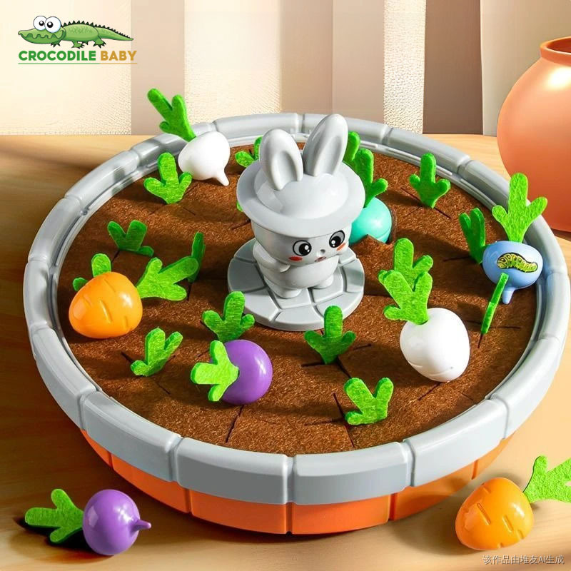 ของเล่นเด็ก ดึงแครอท เกมจําสี เกมจับคู่ พ่อแม่ลูก เกมแบบโต้ตอบ