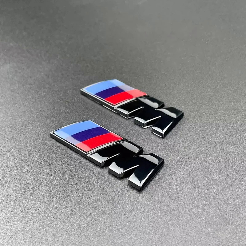 2024 BMW M LOGO Fender Emblem Badge Rear Trunk Badge For 1 3 5 7 Series X1 X3 X5 X6 M Sports Sticker