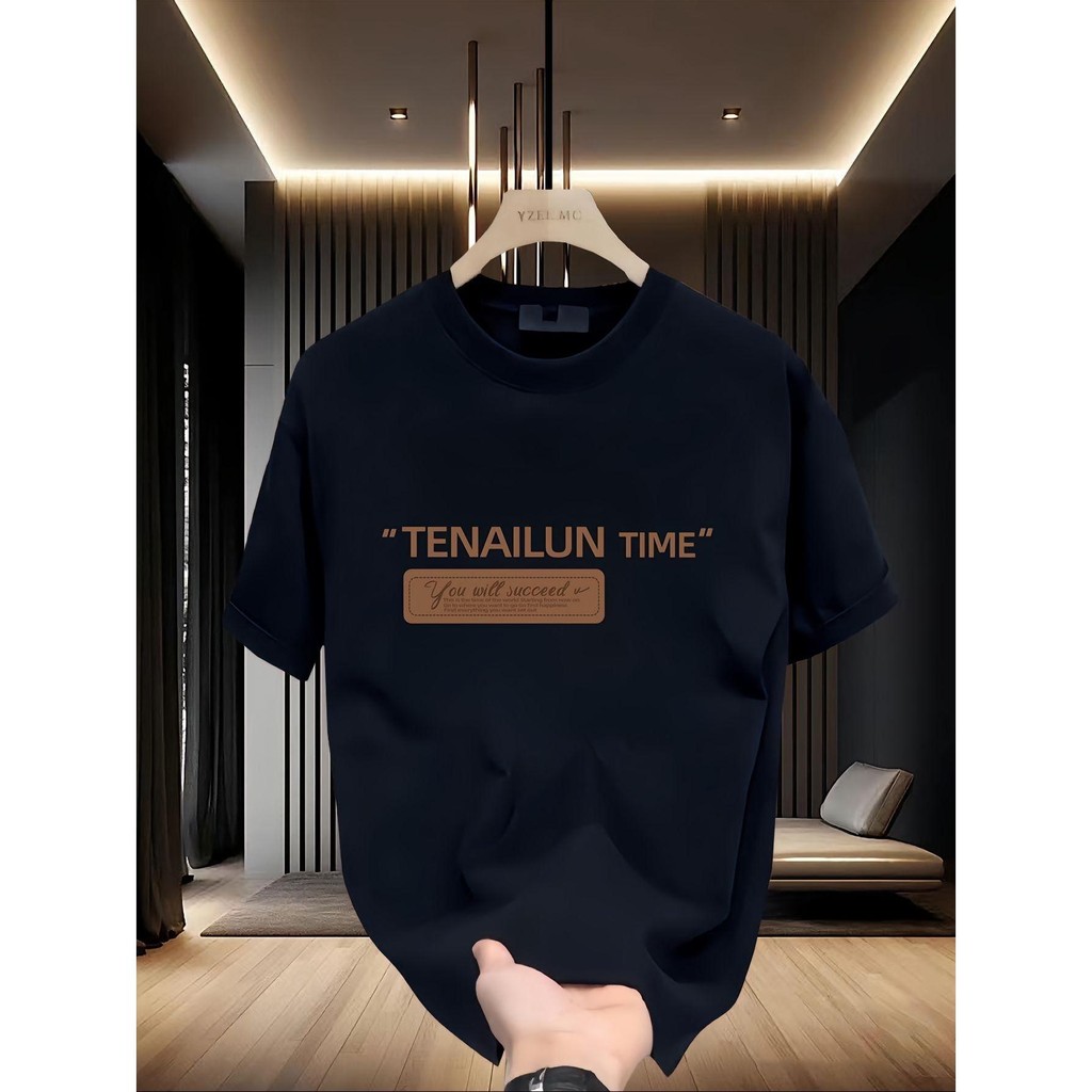 เสื้อยืดผ้าฝ้ายแท้ สำหรับผู้ชาย แขนสั้น อเนกประสงค์ แฟชั่น พิมพ์ลายสร้างสรรค์ อินเทรนด์ เสื้อคอกลม คอลเลคชั่นฤดูร้อน