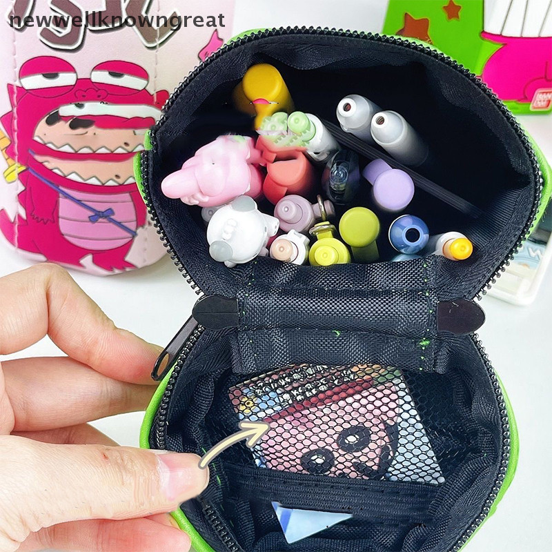 Newwellknowngreat Crayon Shin-chan ซิปหกเหลี่ยมแนวตั้งกล่องดินสอสร้างสรรค์การ์ตูนนักเรียนความจุขนาดใหญ่กระเป๋าเครื่องเขียน CAD