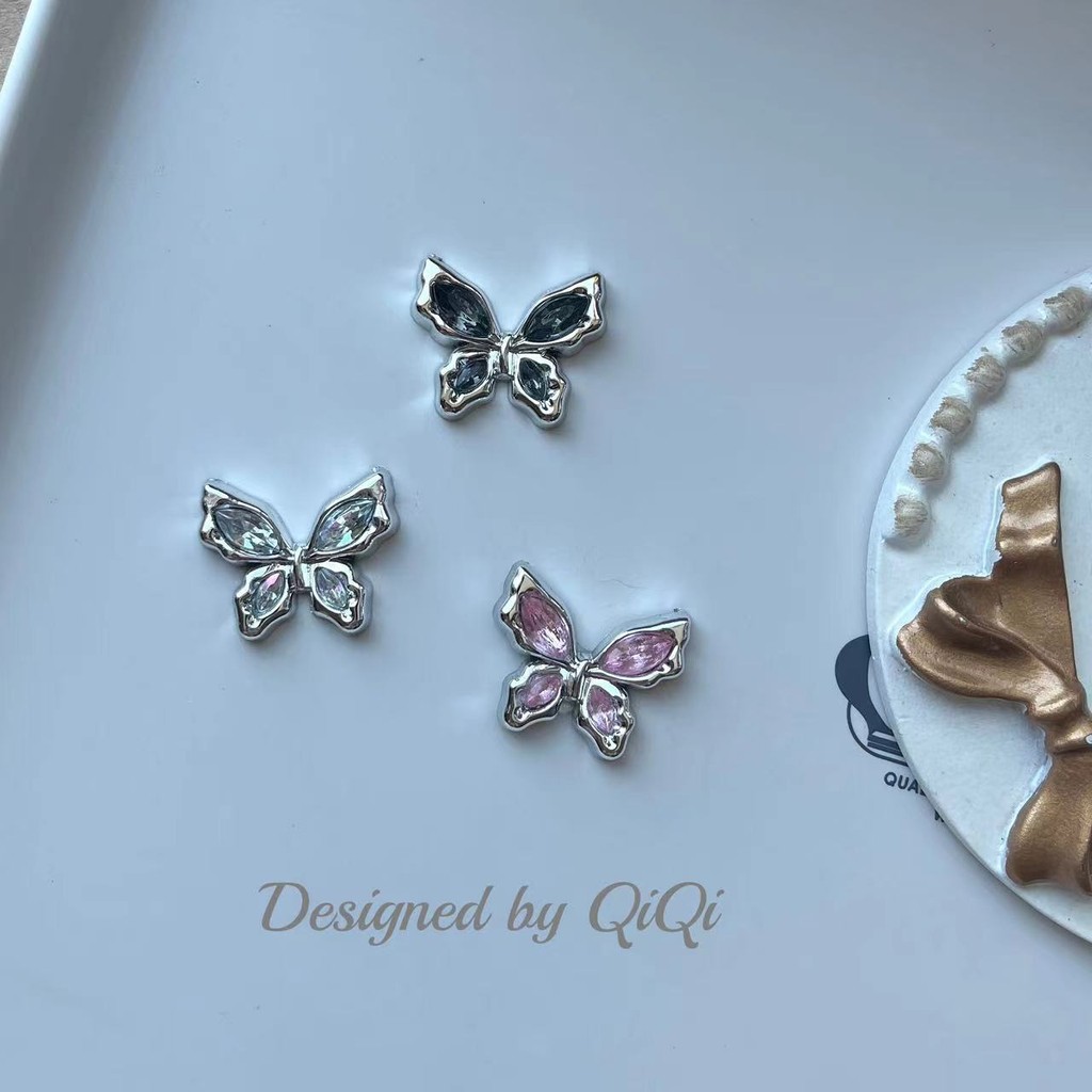 ผีเสื้อ 1 ชิ้น crosc charm jibbits crosc clog jibbits หัวเข็มขัดรองเท้า ตกแต่งรองเท้า