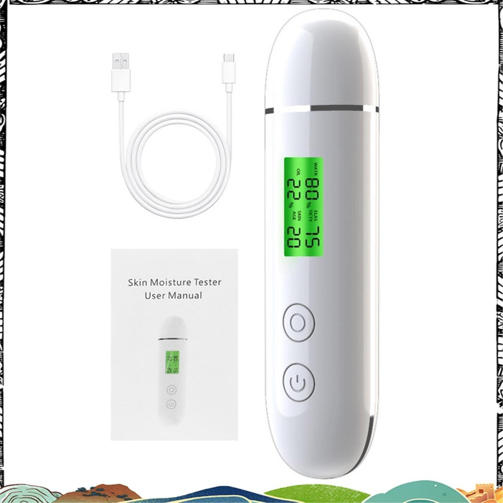 Super Skin Water Cheek Elastic Skin Age Test Meter Face Skin Moisture&Oil Content Skin Analyzer เครื