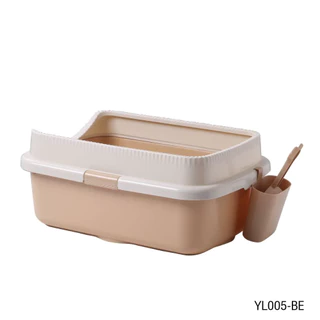 Kanimal Cat Toilet กระบะทรายแมว ห้องน้ำแมว รุ่นมีขอบ สำหรับแมวทุกสายพันธุ์ 58x40x24 ซม. แถมฟรี! ที่ตักทราย