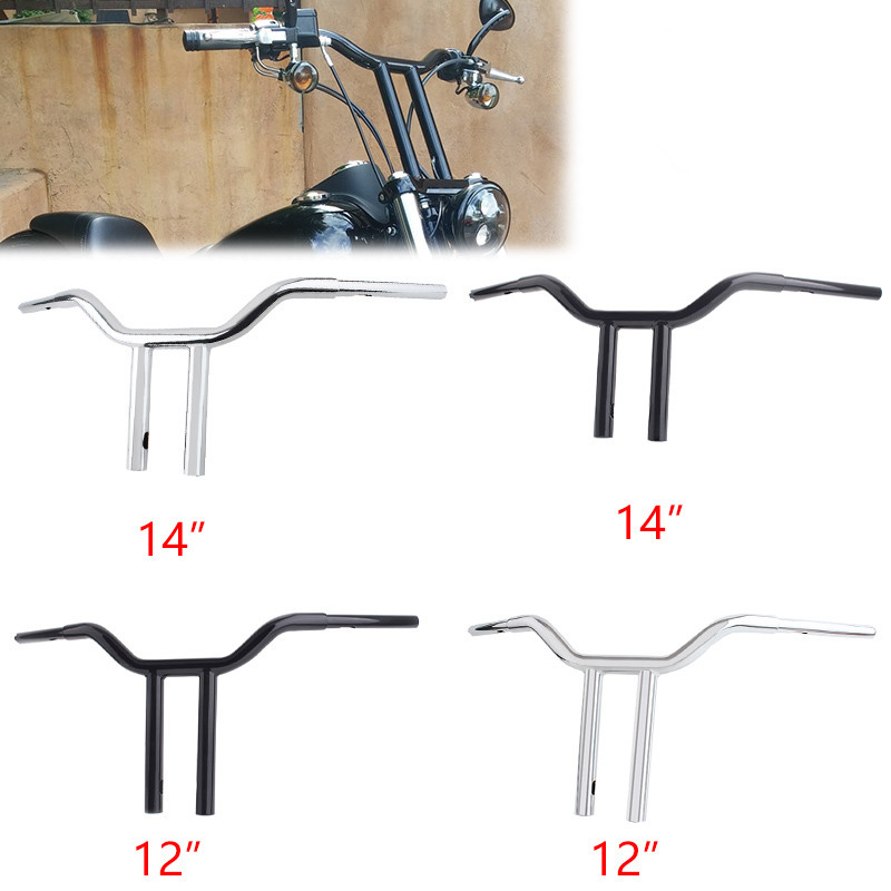 Yบาร์จับแบบ T-Bar สำหรับรถมอเตอร์ไซค์, บาร์12/14แฮนด์สำหรับ Harley-Davidson Dyna softail FAT Boy Spo