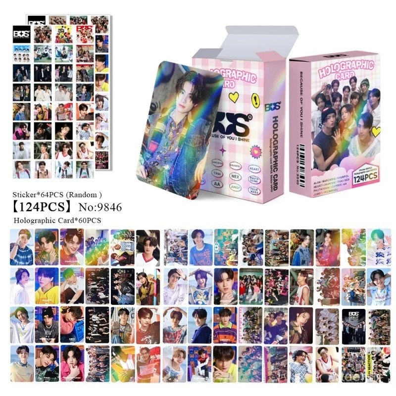 420 ชิ้น การ์ด bus Photocards เพราะคุณฉันส่องแสง การ์ดวงบัส 2024 การ์ด LOMO ทีมผู้ชาย Debut ใหม่ รถบัสเพราะคุณ I Shine Photocard Lomo Holographic Photocard 124/45 sunsu x bus ชิ้นกล่อง สติ๊กเกอร์ bus
