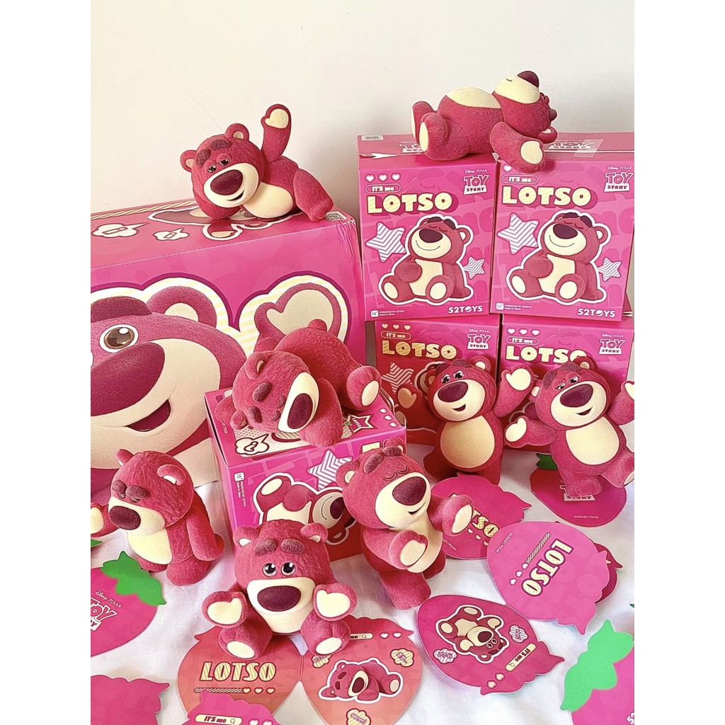 ของแท้จุด 52toys Disney Toy Story Strawberry Bear ITSME กล่องตาบอด flocking เครื่องประดับของขวัญ