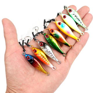Fishing Jig Lure 7g/10g/20g/30g เหยื่อตกปลาทะเลลึก Slow Jigging เหยื่อปลอมพร้อมตะขอปลาคู่ช้า Clamp