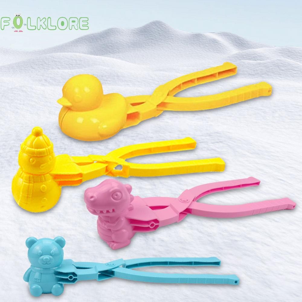 พื้นบ้านเป็ดข้าวแม่พิมพ์ DIY Snowball Maker แม่พิมพ์ข้าวปั้นพร้อมที่จับของเล่นหิมะฤดูหนาวสัตว์น่ารักข้าว Shaper สําหรับเด็กและผู้ใหญ่
