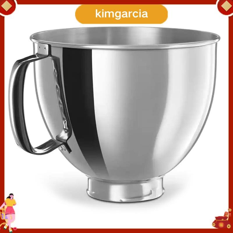kimgarcia ชามสแตนเลส KitchenAid ชามผสมสําหรับ KitchenAid Classic & Artisan Series 4.5-5 QT เครื่องผสมหัวเอียง, 5 Quart 304 ชามสแตนเลส