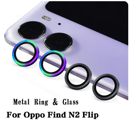 กระจกป้องกันเลนส์สําหรับ OPPO Find N2 Flip Clear Ring N2Flip Anti-scratch กล้องโลหะ Len Protector