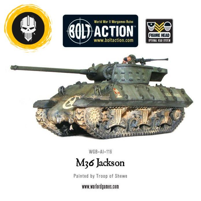 [พร้อมส่ง] WARLORD GAMES: BOLT ACTIONS: M36 Jackson tank destroyer โมเดลรถถังจำลอง