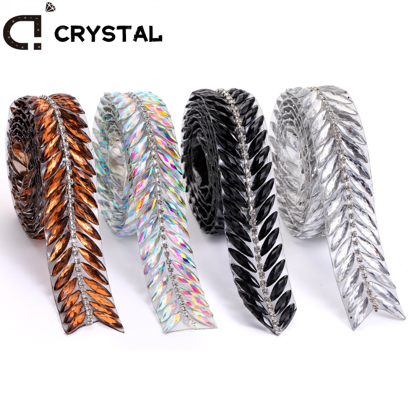 22 มม.Hotfix เรซิ่น Rhinestone Trim ริบบิ้นเพชรเหล็กบนเข็มขัดคริสตัล Bling สําหรับ DIY Art Craft