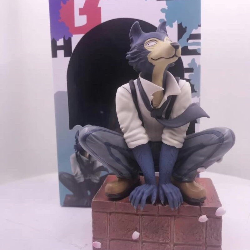 BEASTARS Big Big Big Big Big Grey Wolf Regssi Squatting Posture Chelton Academy Ray Dog Boxed Model 