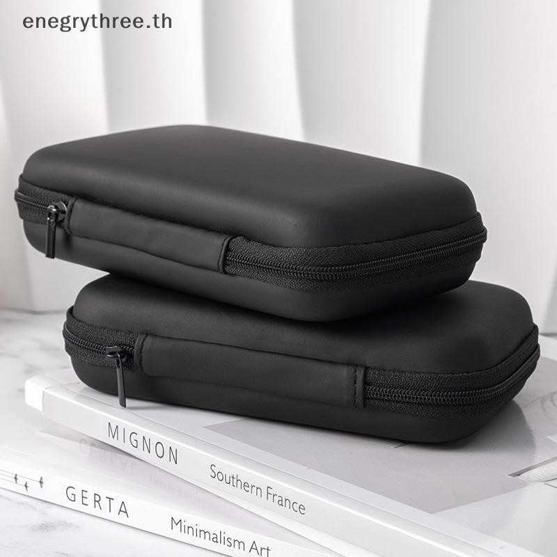 Th & Fashion Portable Mini 3C Hard Shell Digital Gadgets Storage Bag หนังเทียมหูฟัง Charger Case Data Cable U Disk Organizer .