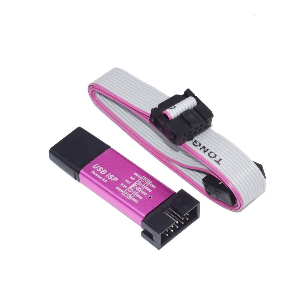 โปรแกรมเมอร์ USB ISP USBasp USBisp สําหรับ 51 AVR รองรับดาวน์โหลด Win 7 (สีสุ่ม)