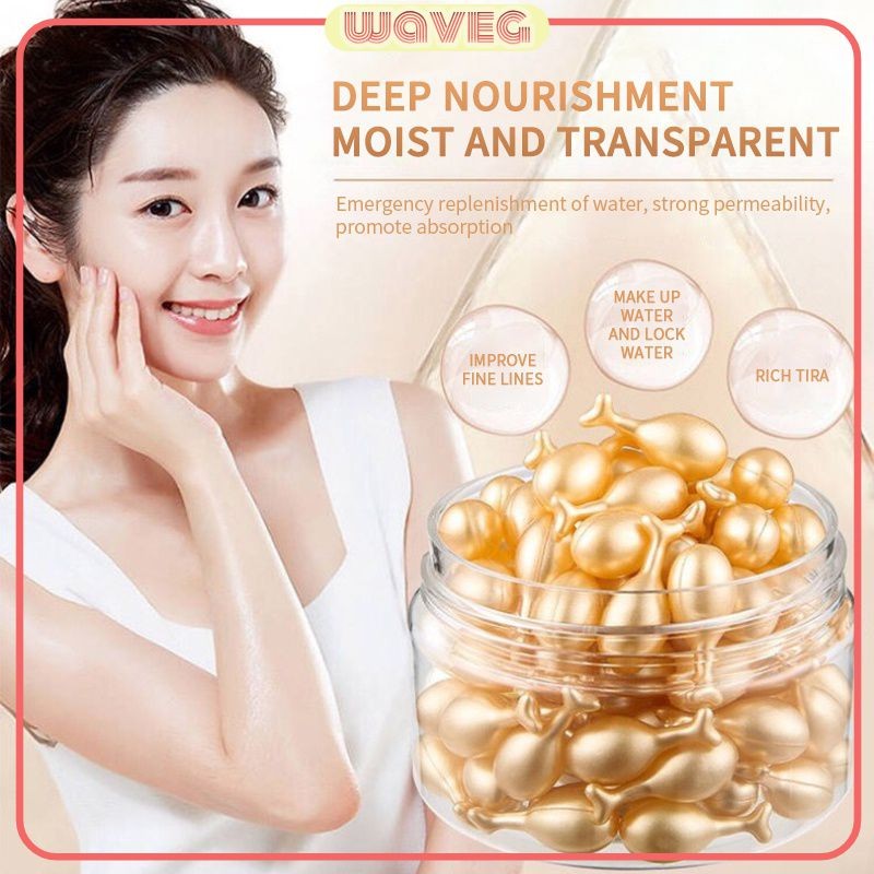 แคปซูลกรดไฮยาลูโรนิก 30/50/60/100 ชิ้น เซรั่ม Ve Anti-aging Spot Remover ครีมหน้าขาวกระจ่างใส เรียบเนียน WAVETH