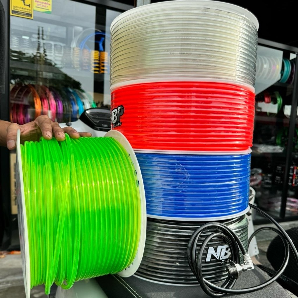 สายน้ำมันแรงดันสูง รถหัวฉีด/คาบู ทนแรงดันสูง E85 E20 95 91 ขายยกม้วน ความยาว 100 เมตร มีหลายสี