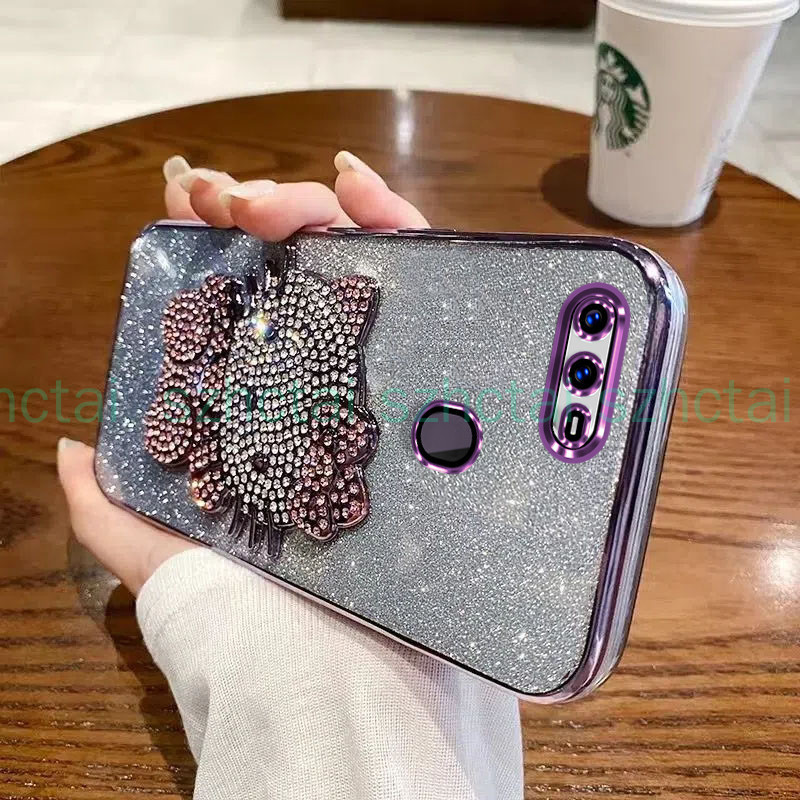 เคส OPPO A5S A12 A7 F9 หรูหรา ชุบแฟลช เคสโทรศัพท์สําหรับ พร้อมเพชร เคที แคท โปร่งใสป้องกันกันกระแทก เคสโทรศัพท์ OPPO A5S A12 A7 F9