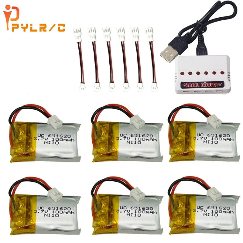 3.7v 100mah Lipo Battery and Charger For Cheerson Cx-10 Cx-10a FQ777-124 Hubsan Q4 Wltoys V272 Mini 
