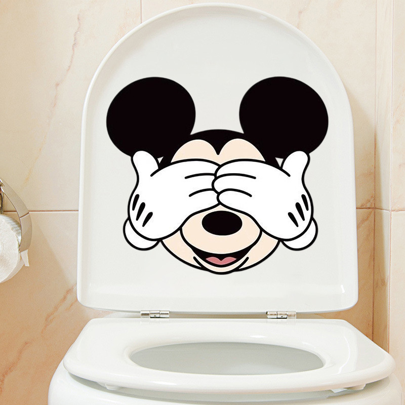 การ์ตูนเมาส์ห้องน้ําสติกเกอร์น่ารักมิกกี้ห้องน้ําปกสติกเกอร์ตกแต่งบ้าน - รูปที่ 7
