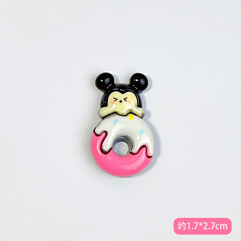 การ์ตูนมิกกี้เมาส์เรซินอุปกรณ์ครีมกาว DIY เครื่องประดับขนาดเล็กเคสโทรศัพท์มือถือแฮนด์เมดแม่เหล็กติดตู้เย็นวัสดุขายส่ง