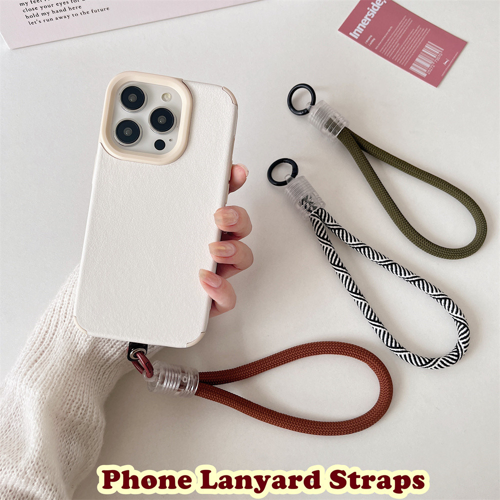 In Stockfor IPhone โทรศัพท์ Lanyard สายคล้องโทรศัพท์สีสันแขวนสายโทรศัพท์มือถือสายรัดข้อมือ Charm Anti-lost Chain สําหรับผู้หญิงพวงกุญแจ