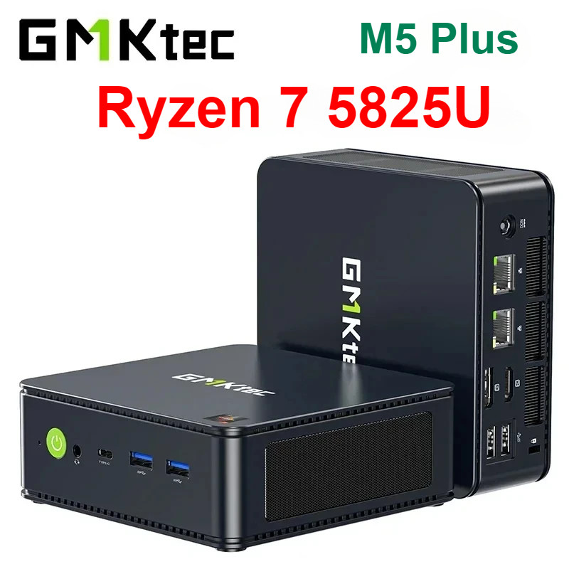 GMKtec M5 Plus Ryzen 7 5825U Mini PC Pro DDR4 16GB/32GB 512GB Nvme SSD WIFI6 BT5.2 Desktop MINI PC G