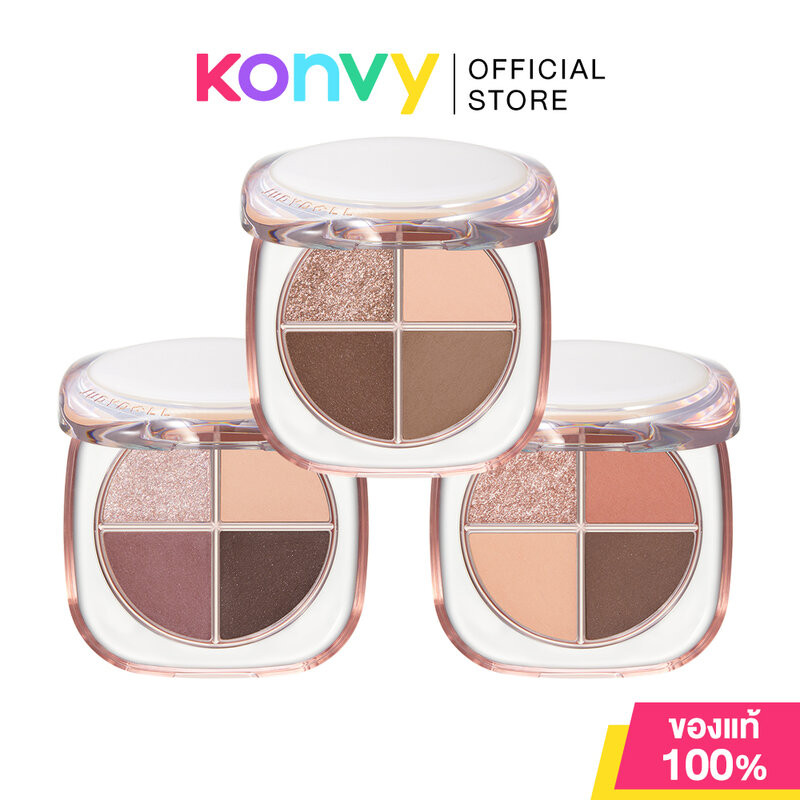 JUDYDOLL Glazed 4-Colors Eyeshadow Palette 6.5g จูดี้ดอล อายแชโดว์เนื้อเนียนละเอียด 4 สีสัน
