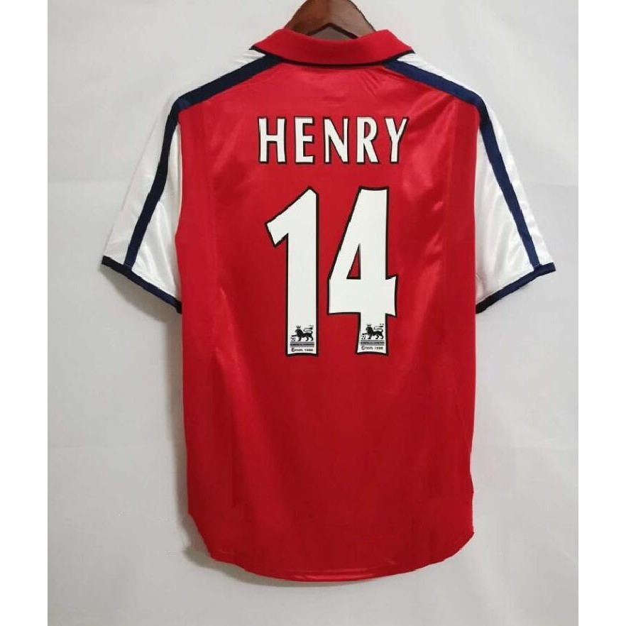 00-02 Arsenal Home Away Retro Soccer Jersey ฟุตบอล 2000-2002 Vintage Jersey S-XXL เสื้อผู้ใหญ่ HENRY