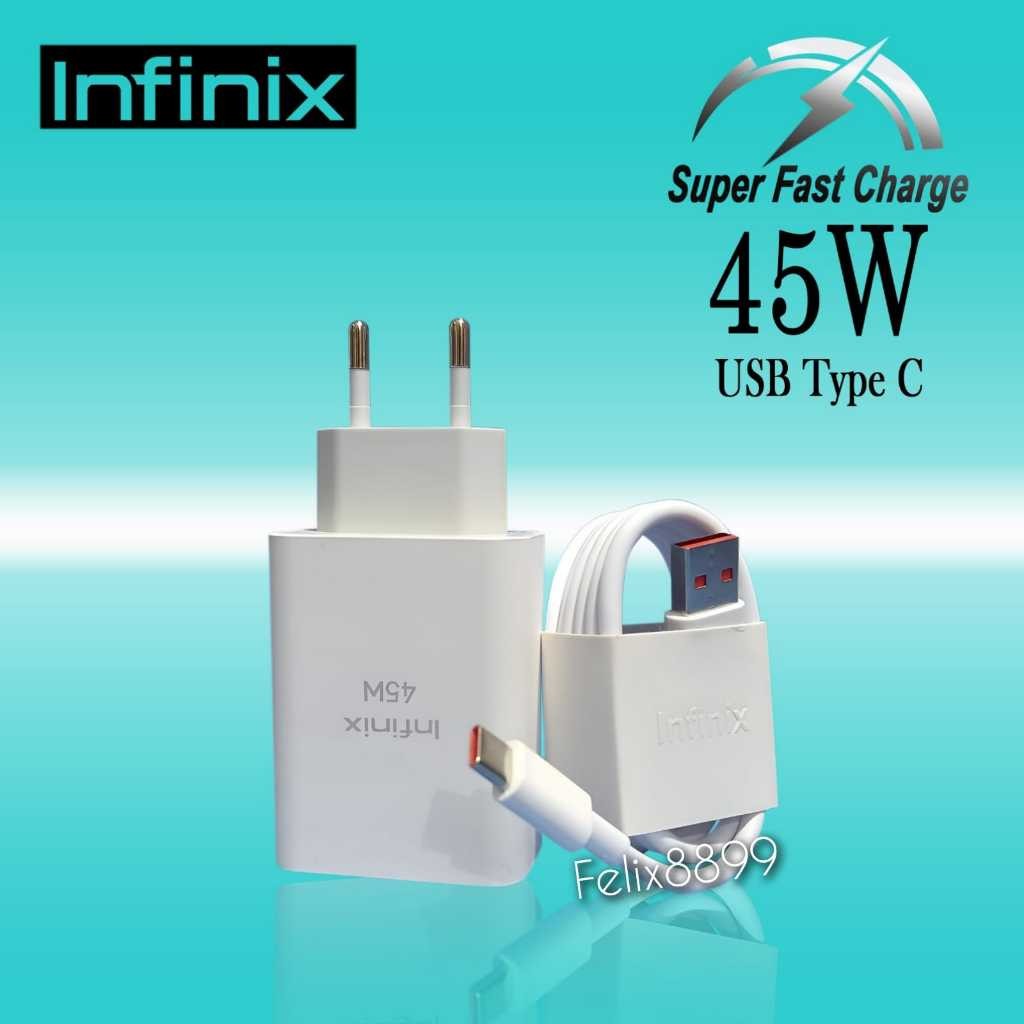 เครื่องชาร์จ Casan Infinix Hot 11 11S 20 30 40 Note 8 10 11 12 20 30 Zero 20 30 X Neo Pro VIP Nfc Original 18W 33W 45W 68W TYPE C SUPER FAST CHARGE