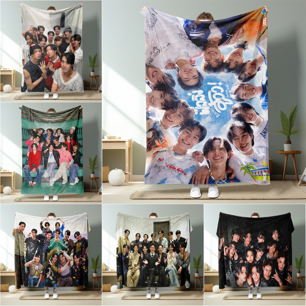 Bus Because of You I Shine ผ้าห่มสักหลาดพิมพ์ด้านเดียวผ้าห่มเครื่องปรับอากาศ