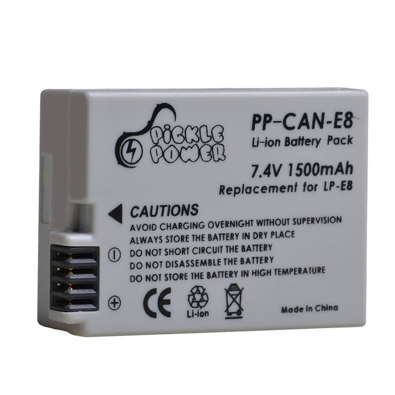 1500mAh LP-E8 LPE8 LP E8 Camera Battery + LED Built-in USB Dual Charger for Canon EOS 550D 600D 650D