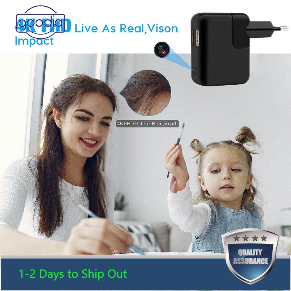 กล้องรักษาความปลอดภัยขนาดเล็ก ip ไร้สาย 4k wifi เครื่องชาร์จ usb กล้องขนาดเล็ก hotspot night vision เครื่องตรวจจับการเคลื่อนไหว กล้องไมโคร