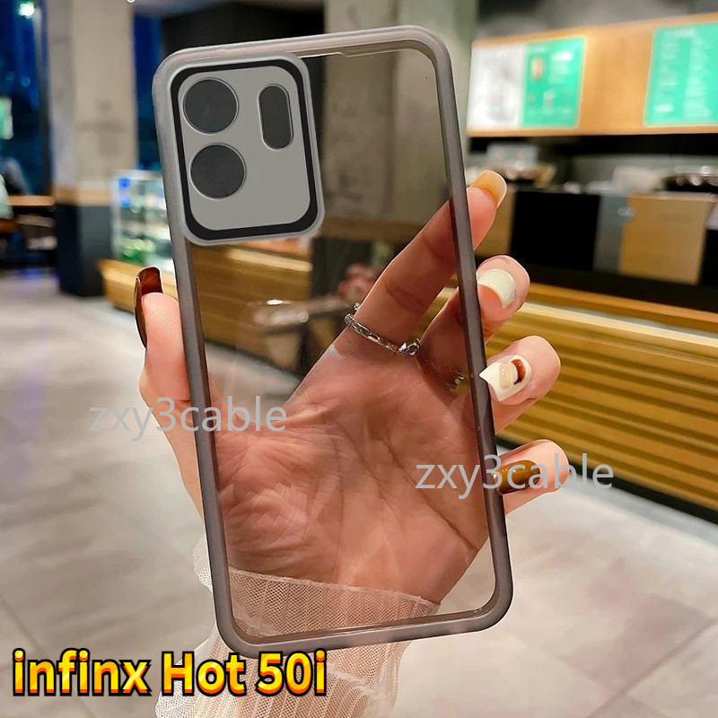 Infinix hot 50i hot50i 4G 5G 2024 เคสโทรศัพท์โปร่งใสนุ่มบางปลอกป้องกันใสสําหรับ infnixHot50i hot50 i ปกหลัง