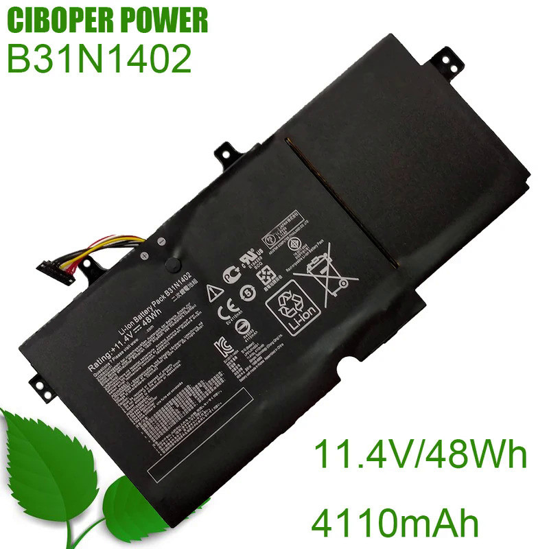 CP Genuine Laptop Battery B31BN9H B31N1402 11.4V/48WH/42110MAH For Q551LN, Q551, N591LB, Q551L, Q552