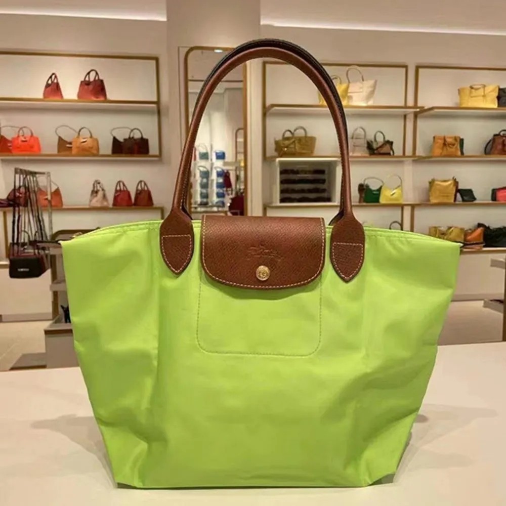 พร้อมสต็อกเดิมและแท้100% Longchamp Le Pliage 1899/2605/089กระเป๋าสะพายขนาดใหญ่ของผู้หญิงกระเป๋า Messenger ขนาดกลางกระเป๋าถือถุงเกี๊ยวกระเป๋าออแกไนเซอร์กระเป๋า