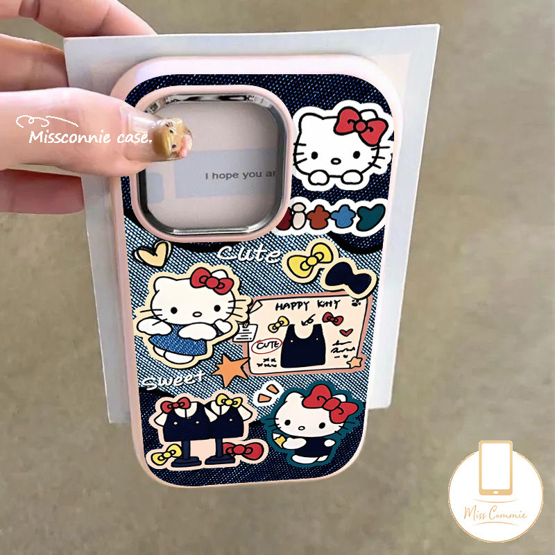 สําหรับredmi 13C 10C 9T 12C 9A 13 A3 10A 9C 12 9 หมายเหตุ 9 13 11 10s 12 10 11s Pro Max Poco C61 X3 Nfc X6 X3 Pro M6 Proหรูหราชุบน่ารักการ์ตูนคาวบอยHello Kittyสไตล์Hello Kitty เคส