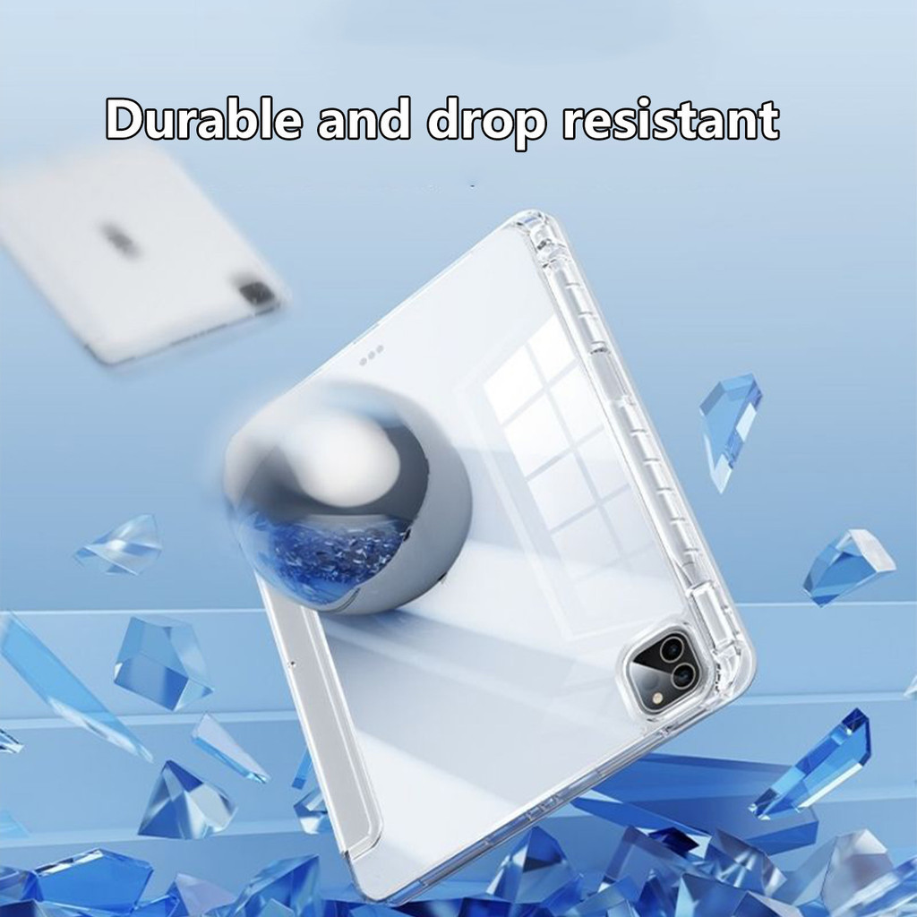 สำหรับ พร้อมถาดใส่ปากกาfor Pro11 12.9 13 10.5 11/24 Y-shaped เคสใสสําหรับไอแพด mini6 Air1 2 3 4 5 6 13 gen4 5 6 7 8 9 10