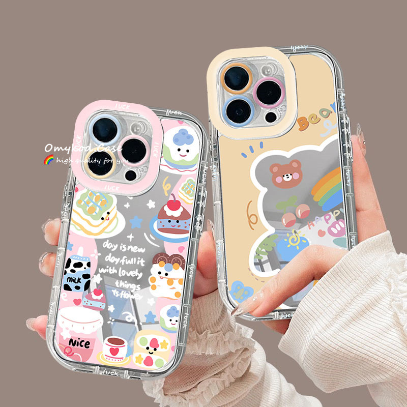 SAMSUNG สําหรับsamsung A05 A05S A15 A14 A13 A12 A55 A54 A51 A35 A34 A32 A25 A24 A03 A02Sน่ารักหมีน้อ