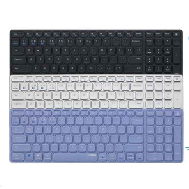RAPOO คีย์บอร์ดไร้สาย รุ่น E9350G WIRELESS KEYBOARD MULTI MODE รับประกัน 2 ปี