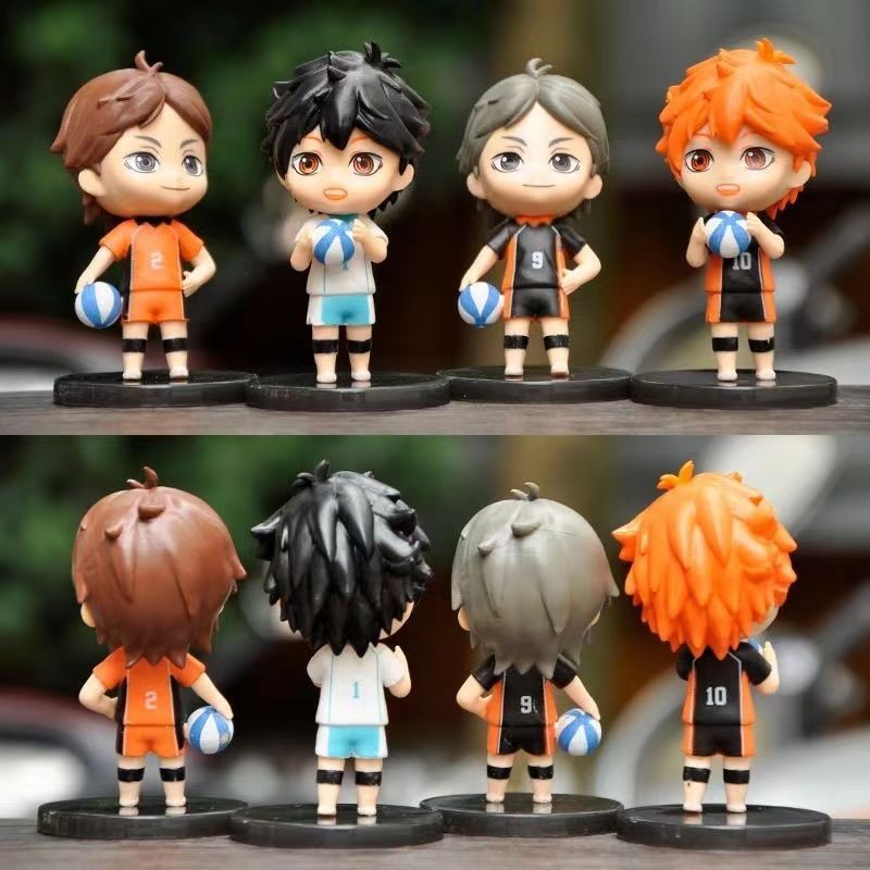 สถานที่ท้องถิ่น 4 ชิ้น/เซ็ต Haikyuu Karasuno Action Kenma รูป Hinata อะนิเมะรูป COD สต็อก Panda คอสเ