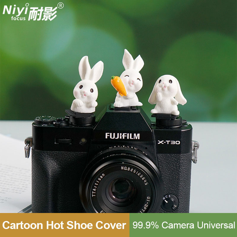 น่ารักการ์ตูน Universal กล้องรองเท้าร้อนซิลิโคนนุ่มน่ารักการ์ตูน Hot Shoe Cap อุปกรณ์เสริมกล้องสําหรับ Canon R50 R100 Fuji XS20 XT50 Sony ZVE10 A7C2