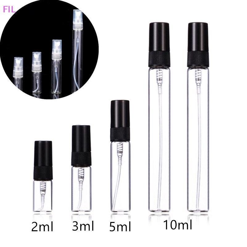 Fil 2ml 3ml 5ml 10ml Mist ขวดปั๊มขวด Travel Refillable Glass Per OP