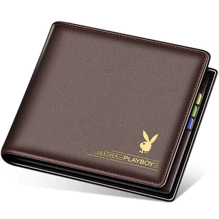 Tb xeno youth กระเป๋าสตางค์ผู้ชายแบรนด์ Playboy แท้ ทรงสั้น เทรนด์เก๋ไก๋